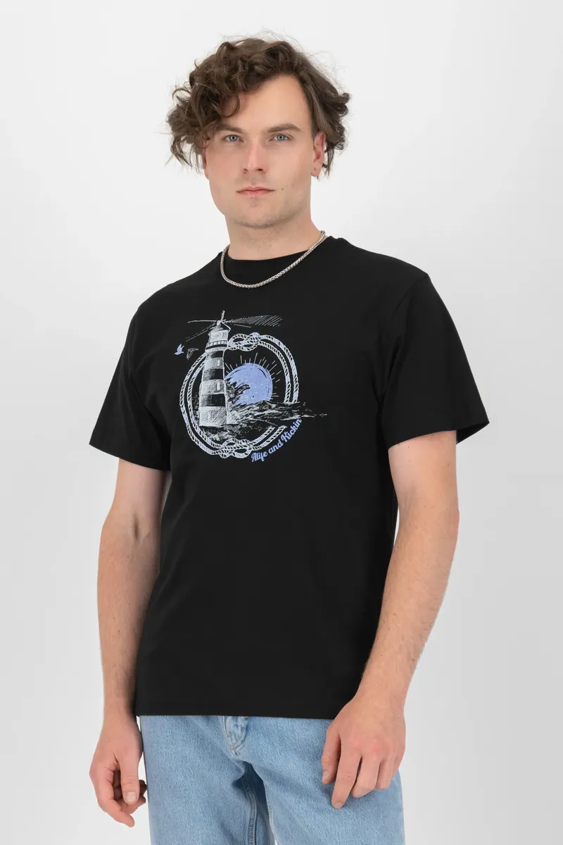 

Рубашка с круглым вырезом Alife & Kickin "BrodyAK P Shirt маяк мужская рубашка с короткими рукавами, рубашка", черный