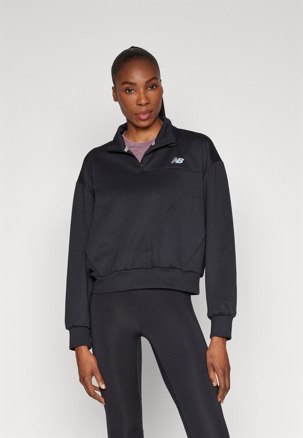 

Толстовка TRIPLE KNIT SPACER PULLOVER New Balance, цвет black (001)
