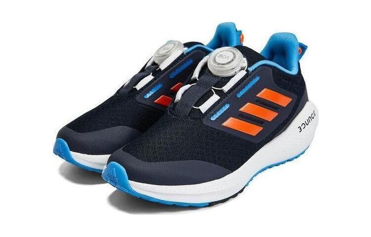 EQ21 Run Kids Кроссовки детские низкие черные-оранжевые-синие Adidas — фото 3