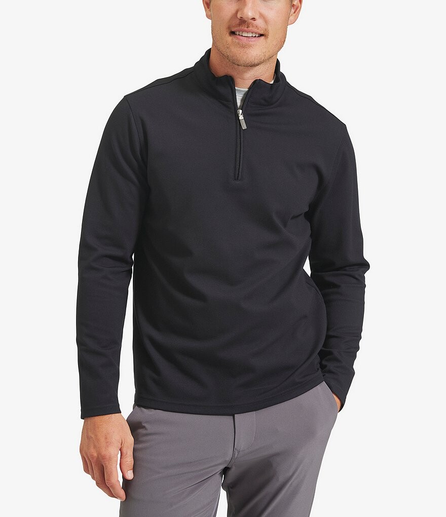 

Пуловер с молнией в четверть Mizzen+Main Proflex Performance, черный