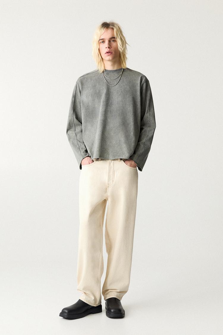 

Мешковатые джинсы Chevrolet Pull And Bear, экрю