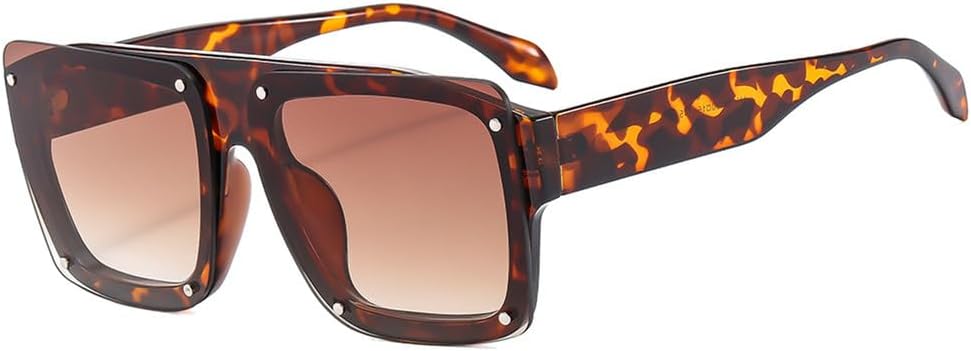 

Солнцезащитные очки UV400 с защитой от УФ-излучения — большие, в стиле панк, черные, с заклепками, для женщин и мужчин, для бега и активного отдыха generic, Leopard-brown