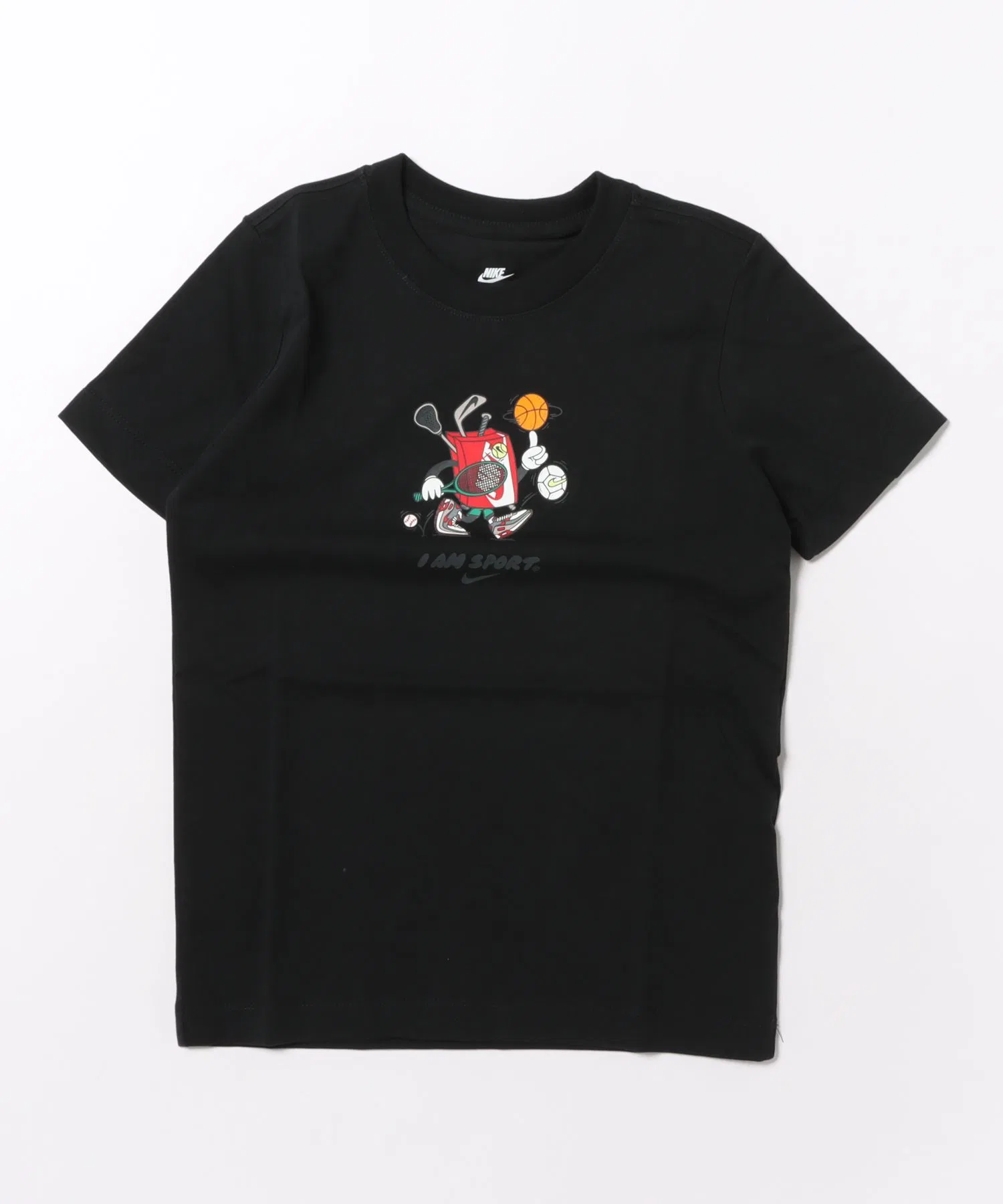 Детская футболка Nike K NSW TEE BOXY с логотипом чёрная