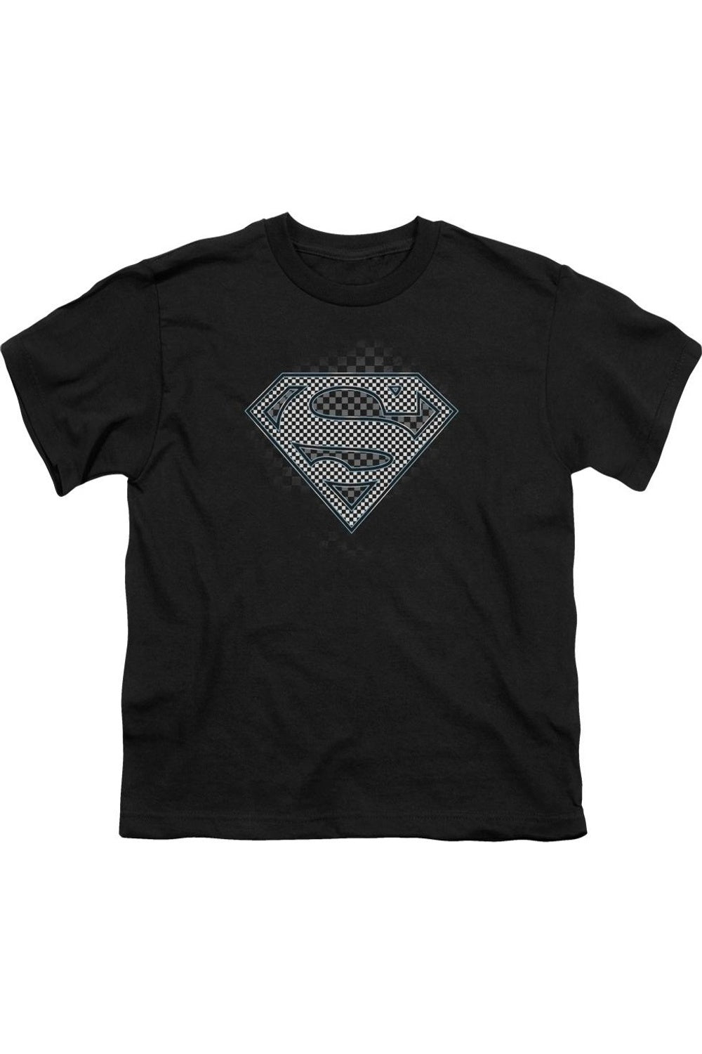 

Футболка с коротким рукавом для детей Superman в клетку Gildan, черный
