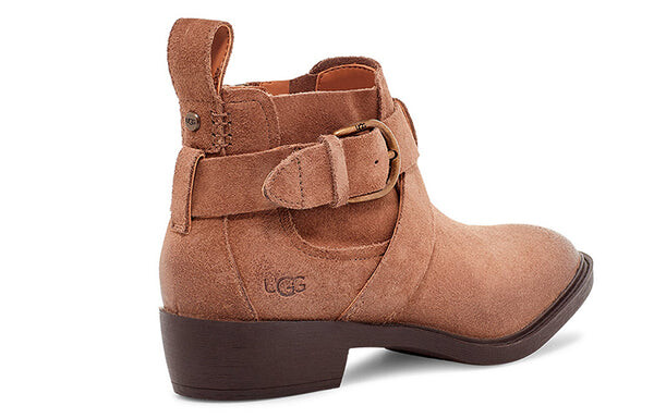 Ботильоны wylma на низком каблуке короткие ботинки кофе Ugg, коричневый — фото 4