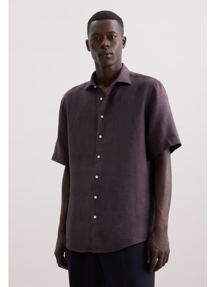 

Деловая рубашка, стандартного размера, коричневого цвета Seidensticker