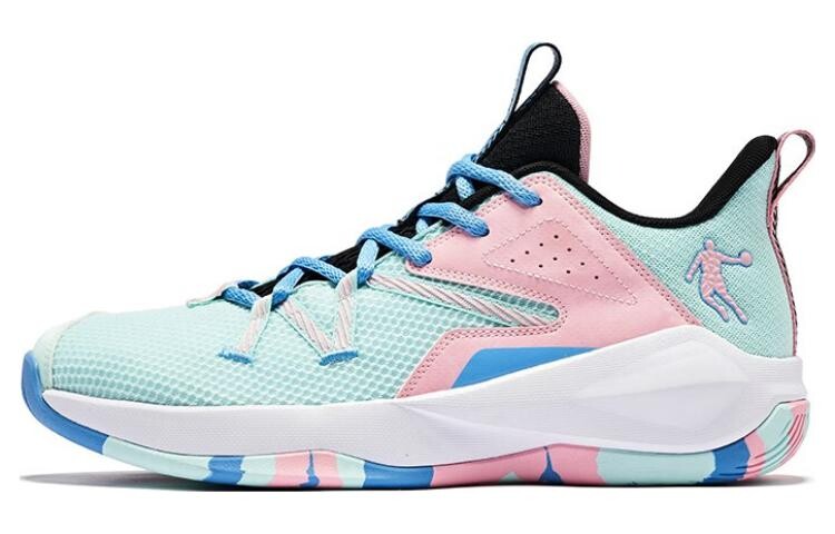 

Баскетбольные кроссовки Basketball Shoes Men Low-Top Pink/Blue Qiaodan