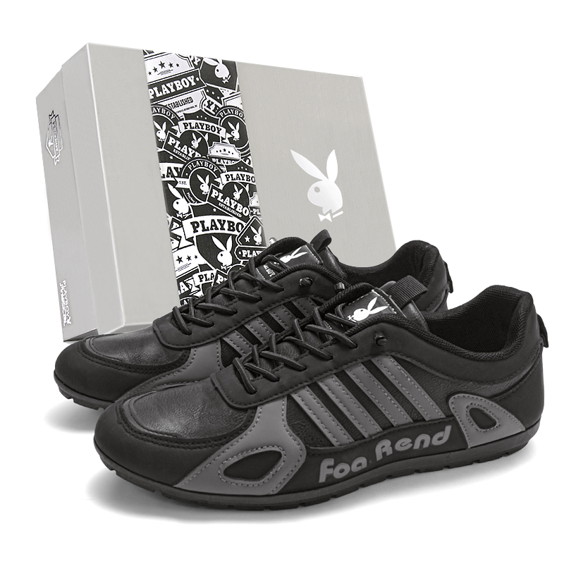 

Playboy Мужские низкие беговые кроссовки черные, цвет Black