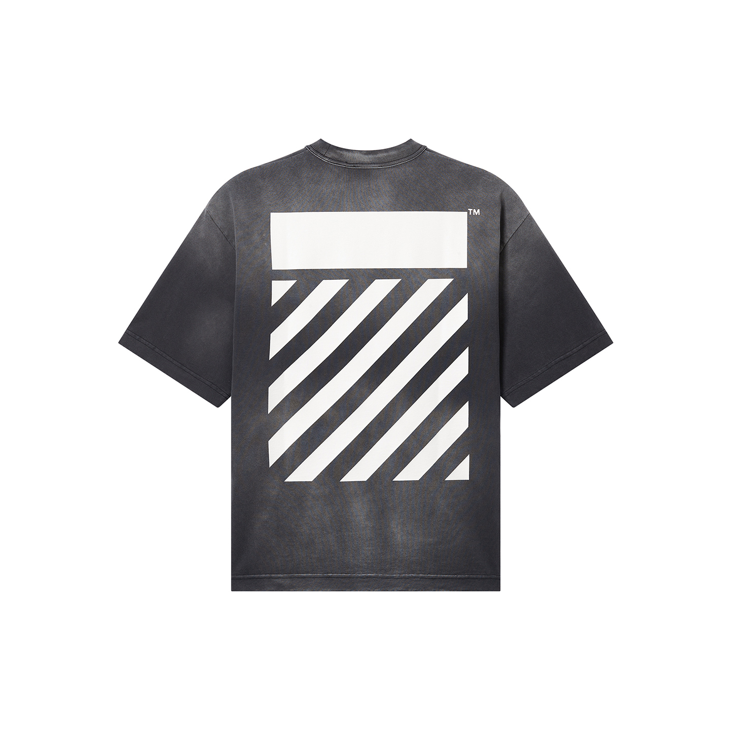 

OFF-WHITE Футболка OFF WHITE Unisex темно-серого цвета с круглым вырезом, средней плотности