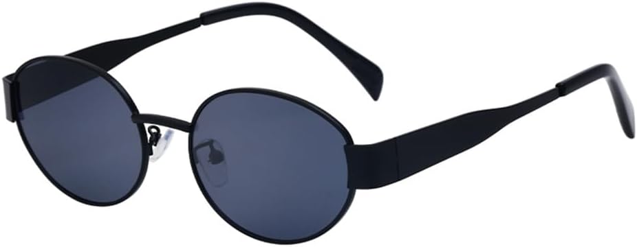 

Солнцезащитные очки UV400 для мужчин и женщин | Маленькая оправа, овальная, металлическая, круглая | для вождения и занятий спортом на открытом воздухе generic, C1black