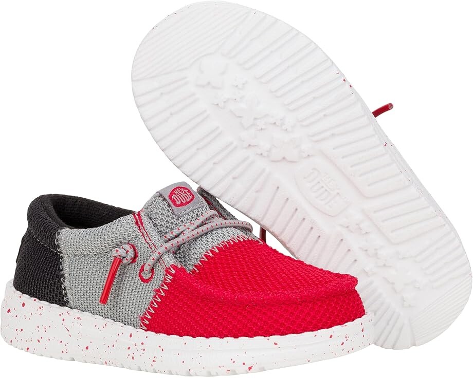 

Лоферы Hey Dude Kids Wally Tri Varsity Mesh, цвет Red/Grey