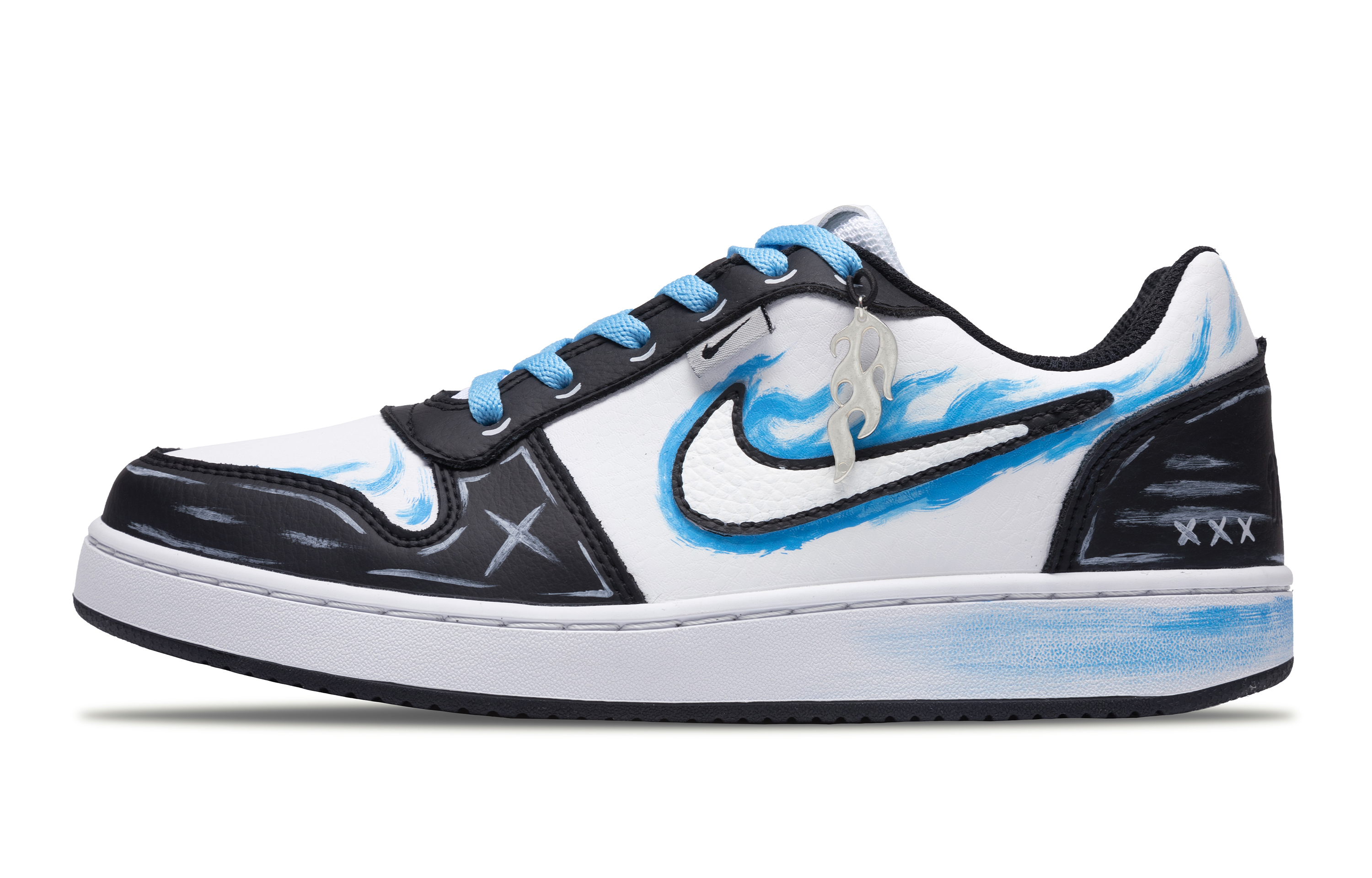 

Кроссовки Nike EBERNON Skateboarding Shoes Men Low-top Blue, черный/синий