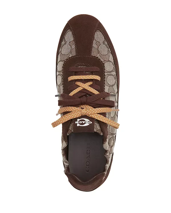 Кроссовки без жесткой конструкции из жаккарда Coach, Maple/Oak — фото 2