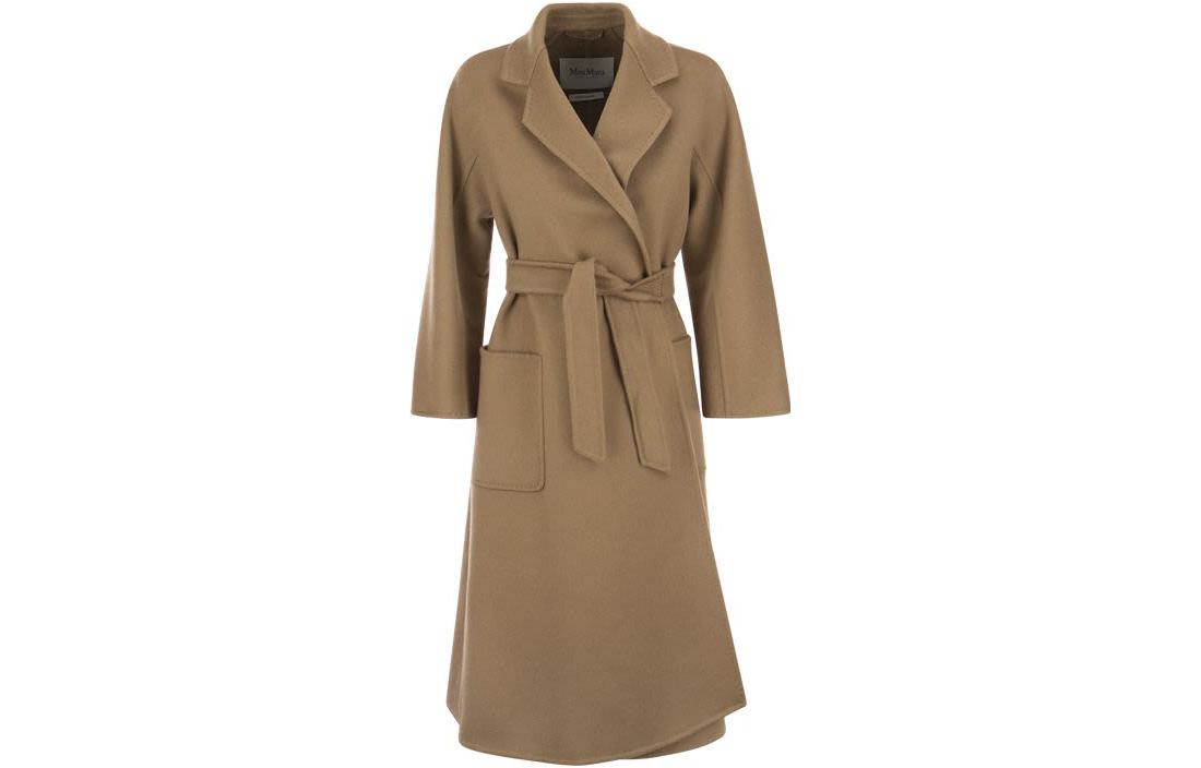 

MaxMara Приталенное длинное пальто, Coffee