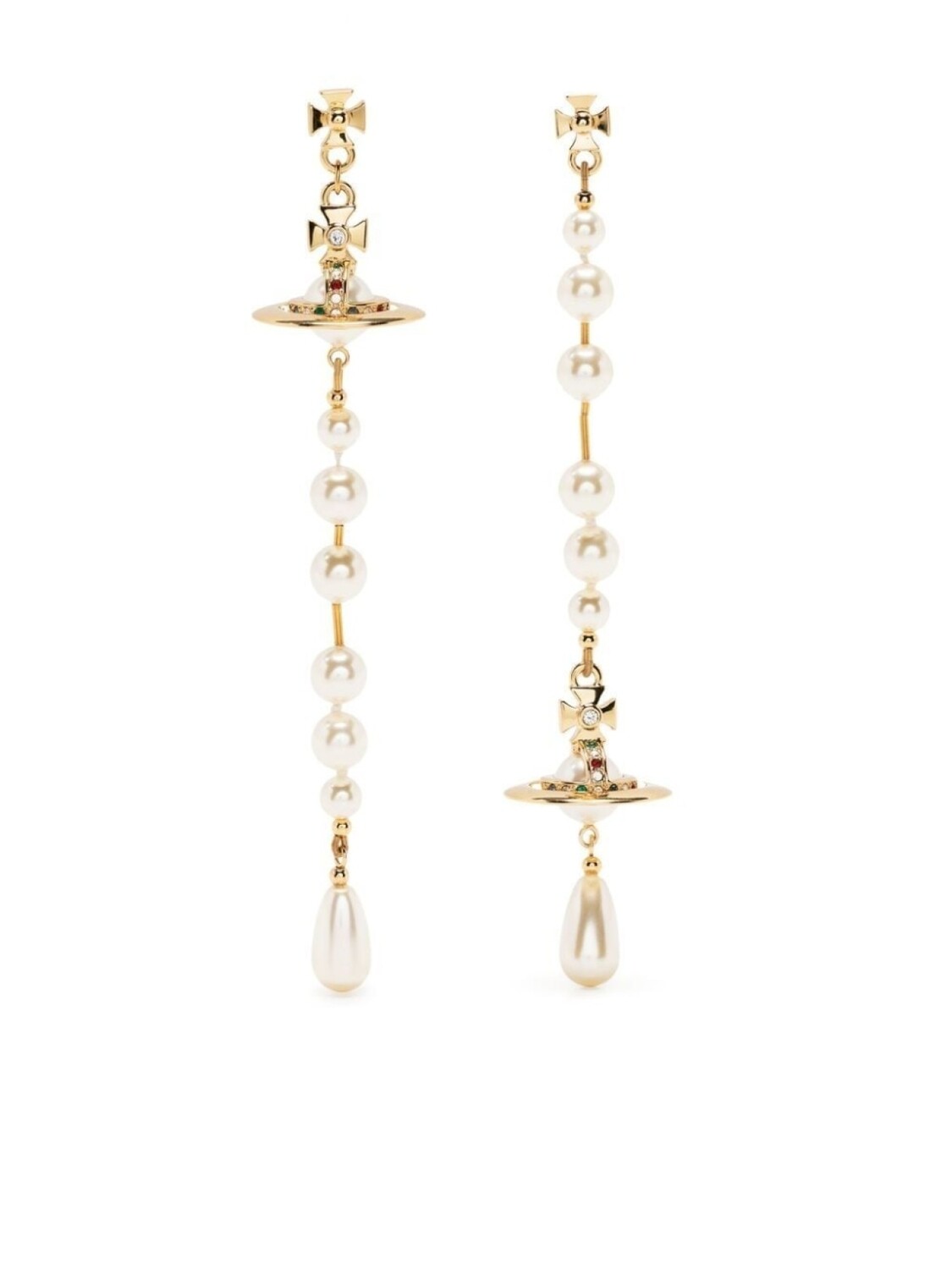 

Серьги-подвески с искусственным жемчугом Vivienne Westwood, золотой