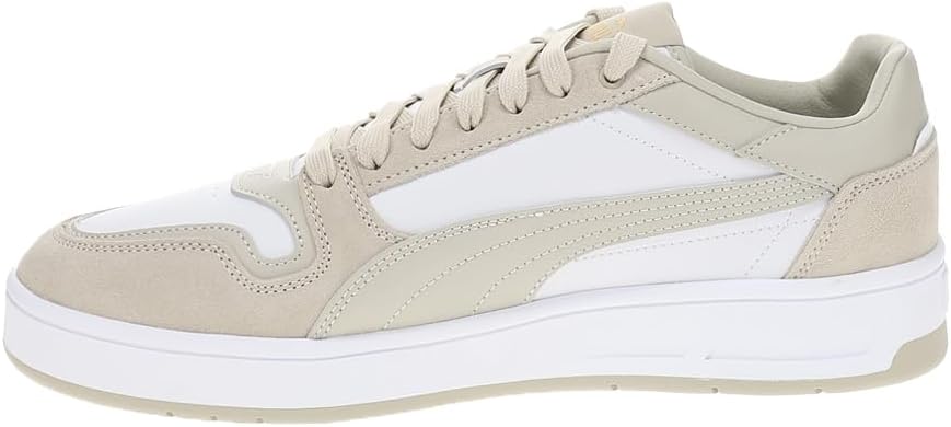 Мужские кроссовки PUMA Court Classic Street Sd с шнуровкой для повседневной носки - белые — фото 3