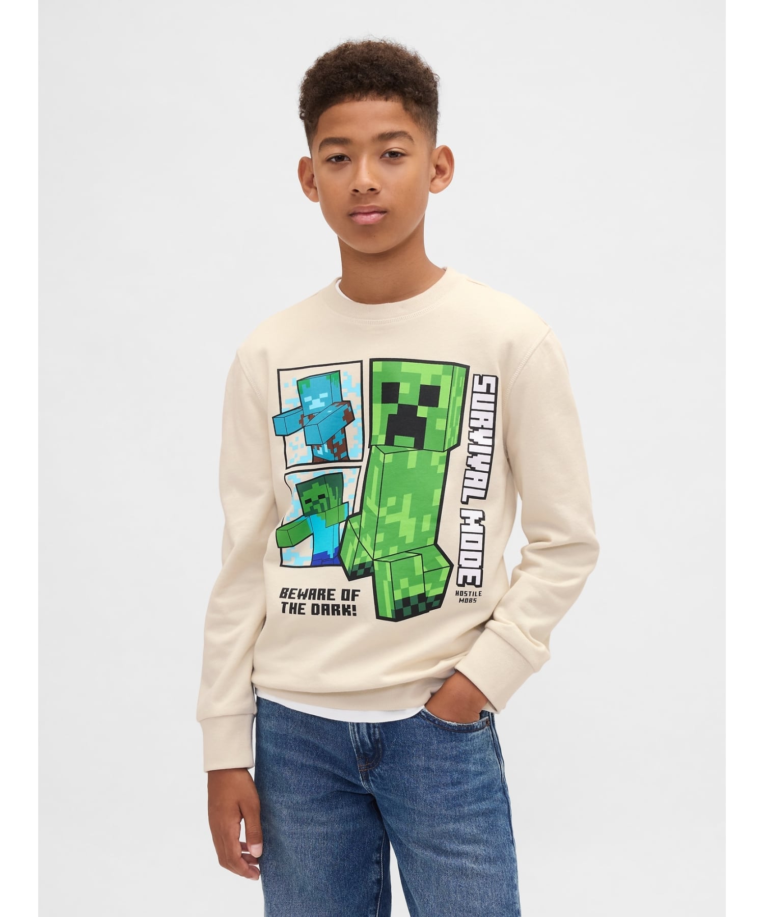 (K)GapKids | Толстовка с графическим принтом Minecraft GAP, CARLSTONE STRIPE