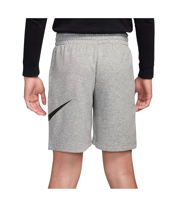 Шорты из футера спортивные Nike Kids, Dark Grey Heather — фото 3