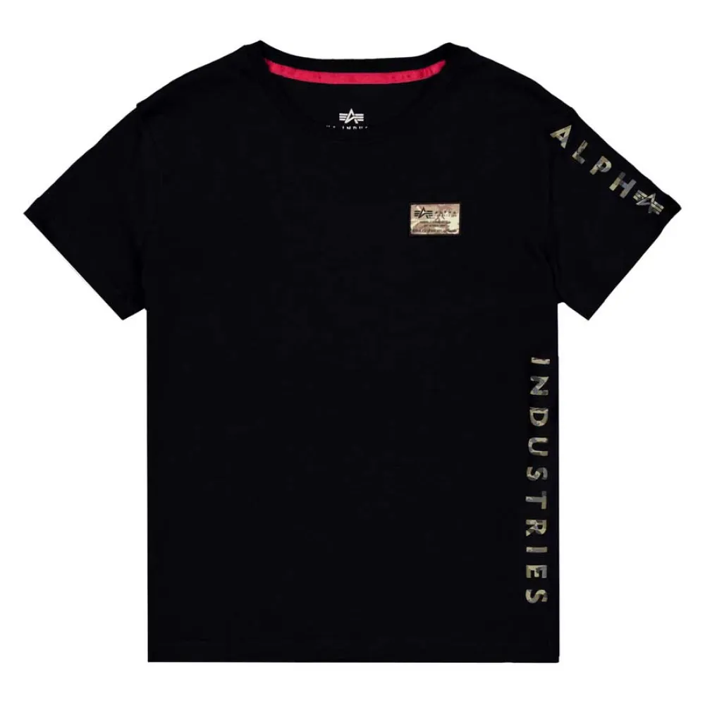 

Футболка с коротким рукавом Alpha Industries Camo Sleeve, черный