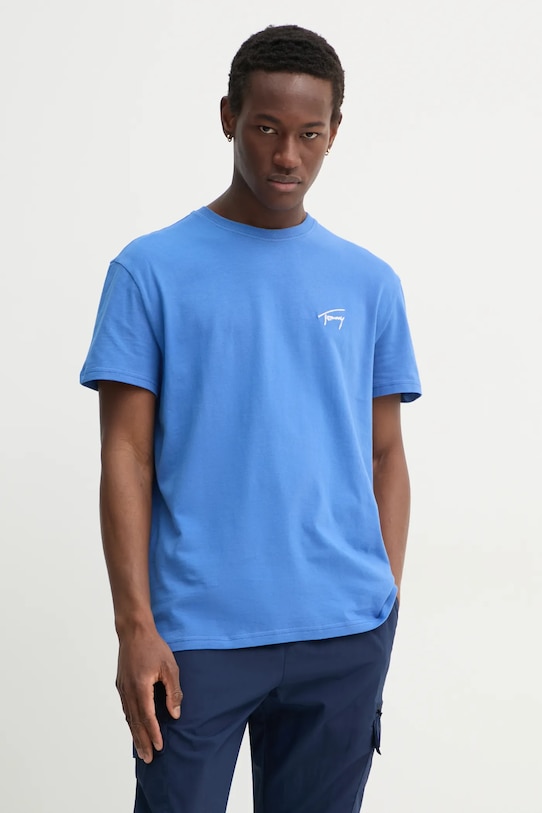 

Хлопковая футболка Tommy Jeans, фиолетовый