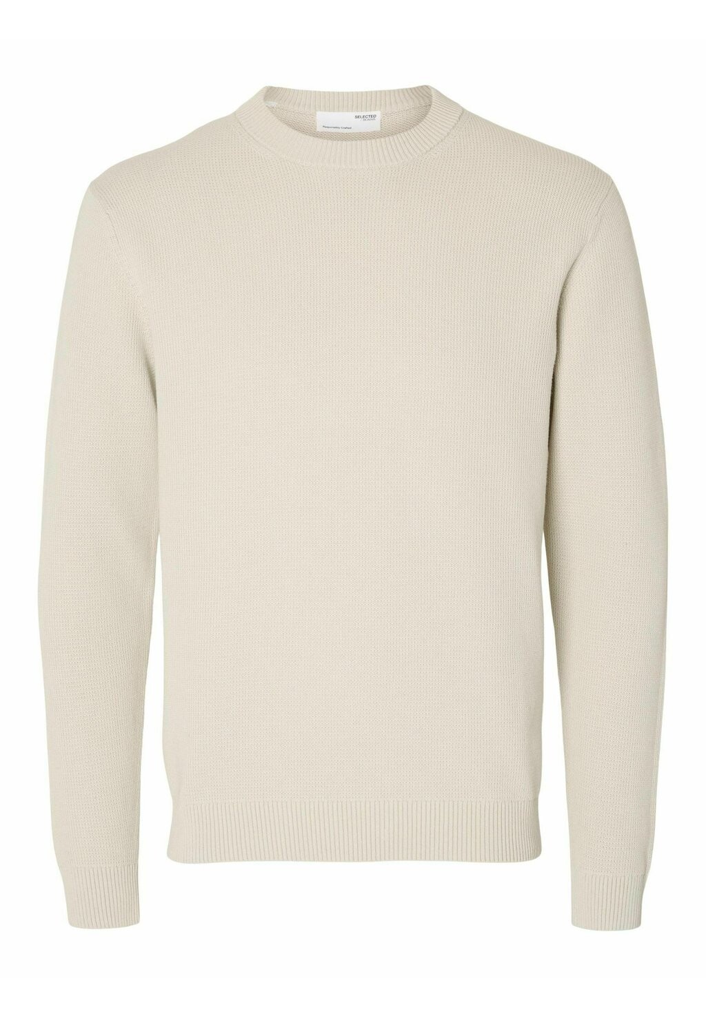 

Свитер Ls Structure Crew Neck Noos Selected, цвет oatmeal