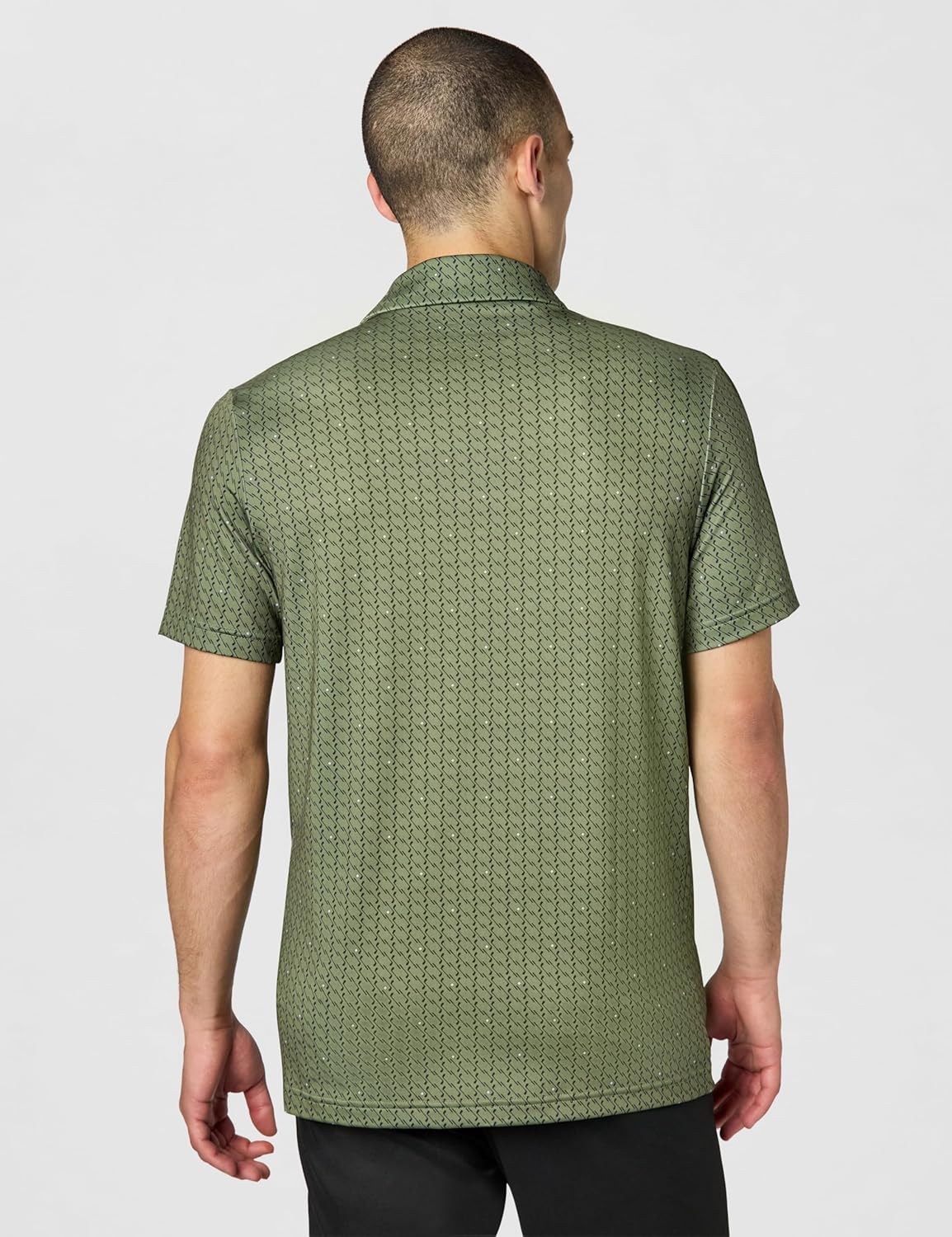 Lacoste мужская поло для гольфа Regular Fit с защитой от ультрафиолета, Khaki Green & Navy Blue — фото 3