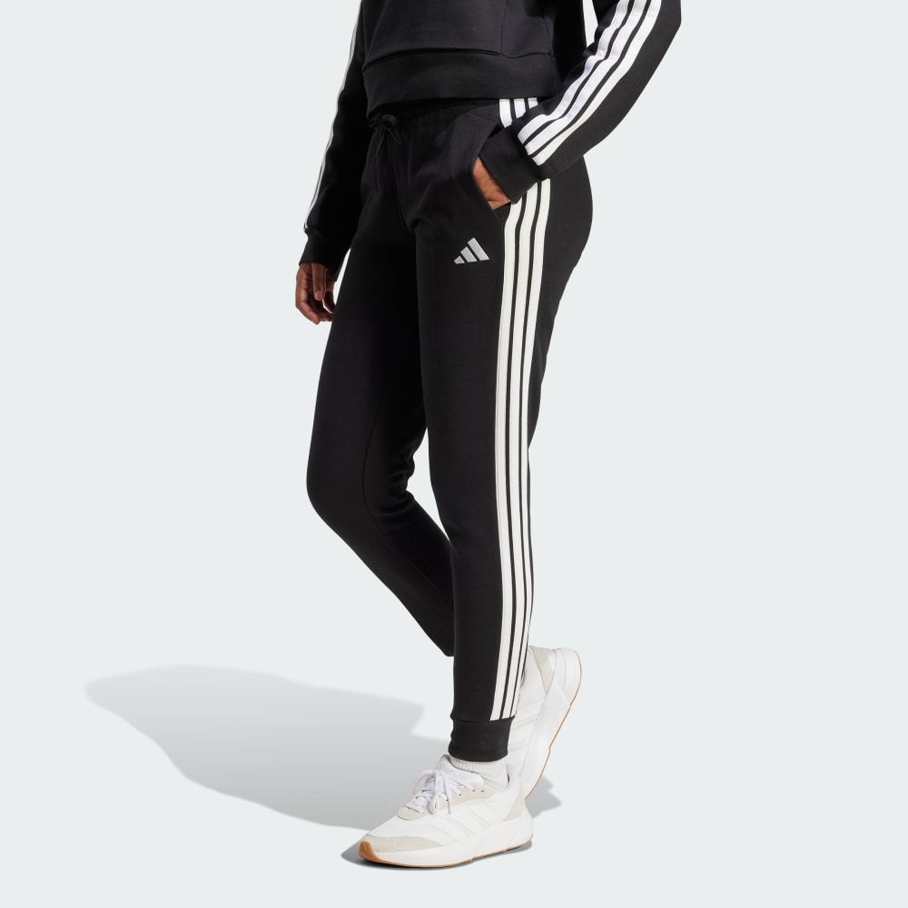 

Спортивные брюки Adidas Essentials 3-Stripes Fleece Slim Pants, черный/белый