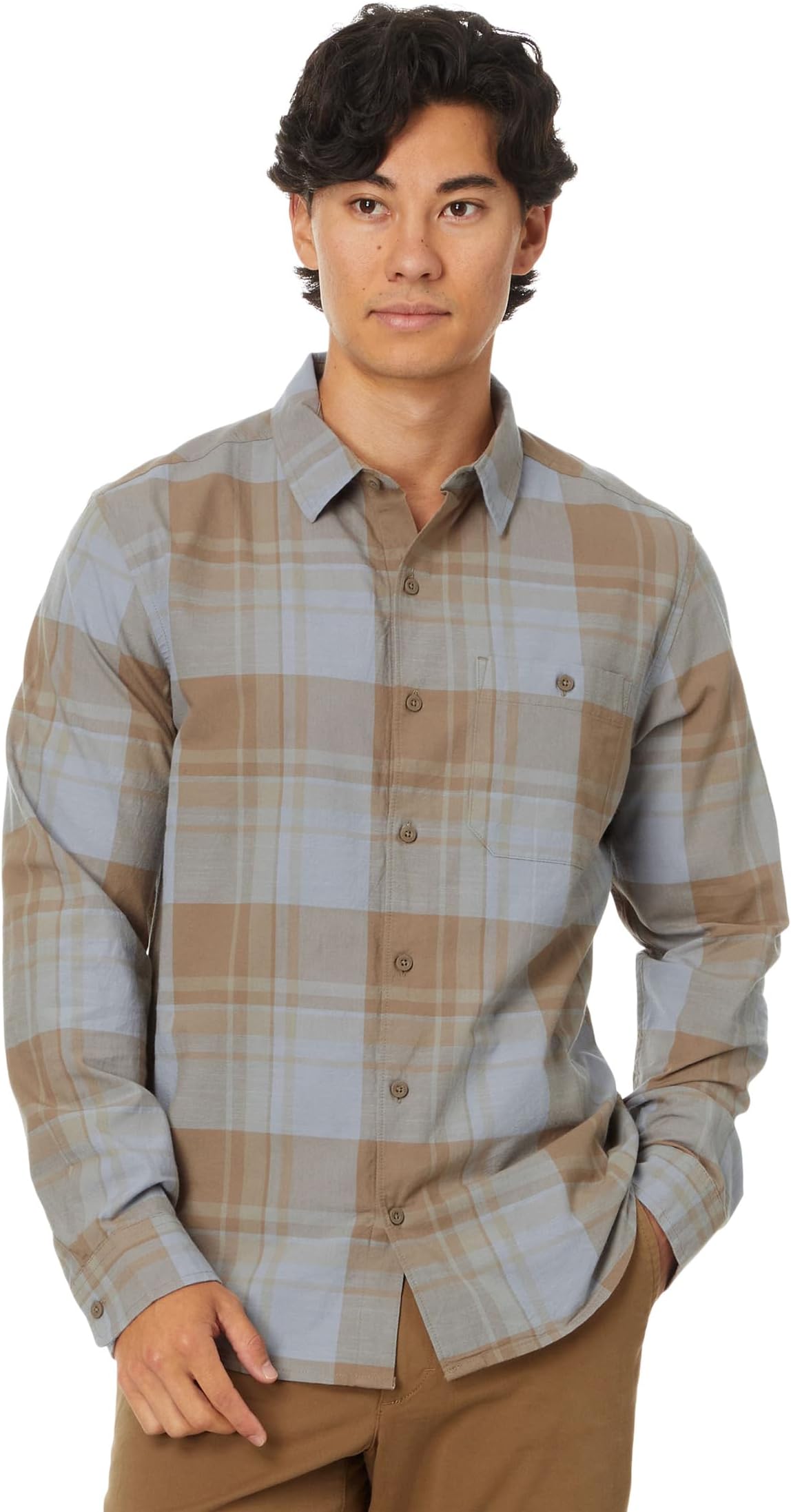 

Рубашка Mountain Hardwear Big Cottonwood Long Sleeve Shirt, цвет Trail Dust Fireside Plaid