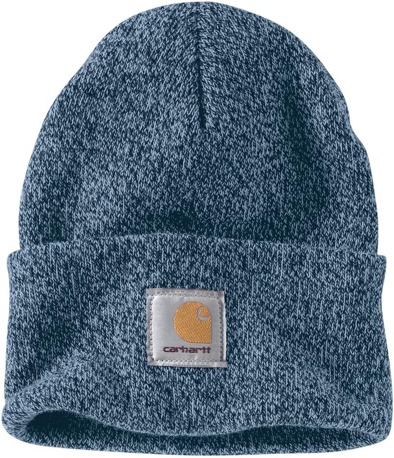 

Carhartt мужская вязаная шапка с манжетой, Night Blue/Alpine Blue Marl