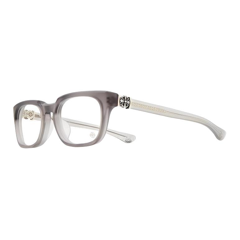 

Chrome Hearts Серебряные квадратные очки унисекс серые, Gray