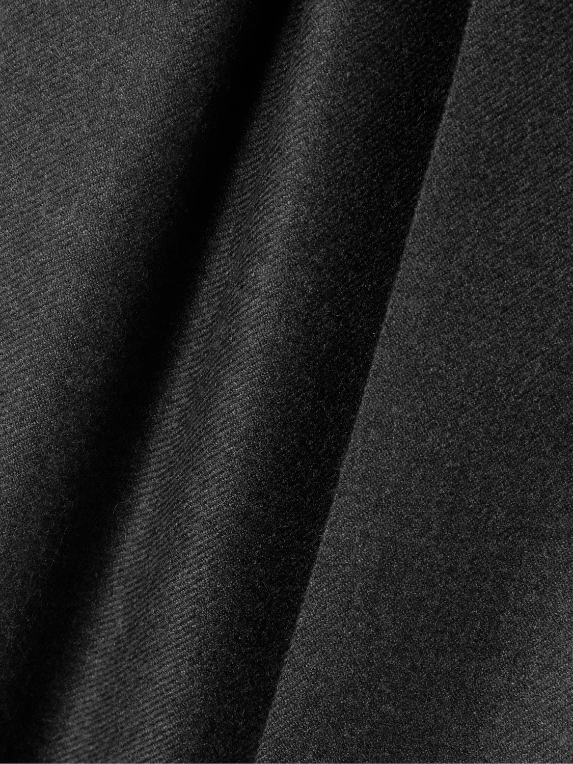 Плиссированные брюки из кашемирового твила широкого кроя SAINT LAURENT, черный — фото 4