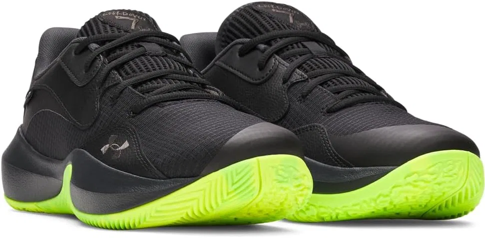 Мужские баскетбольные кроссовки Under Armour UA Lockdown 7 Low, Black Metallic Black — фото 2