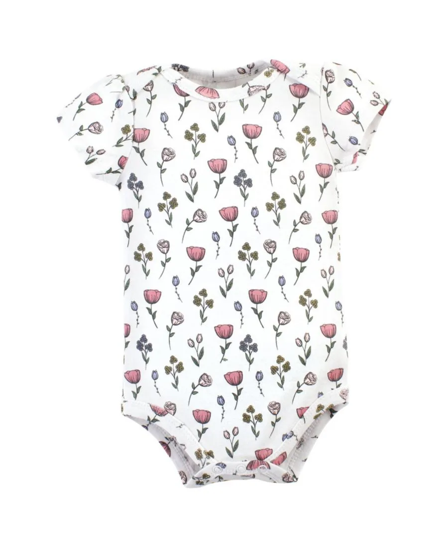 Комплект из 3 мягких хлопковых боди на каждый день Hudson Baby, Wild Flower Tutu — фото 4