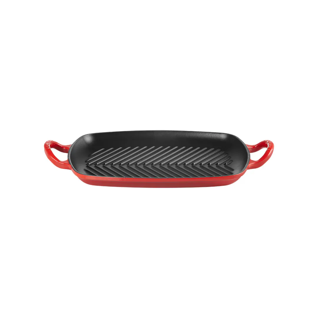 

Прямоугольная чугунная сковорода-гриль Le Creuset, вишня