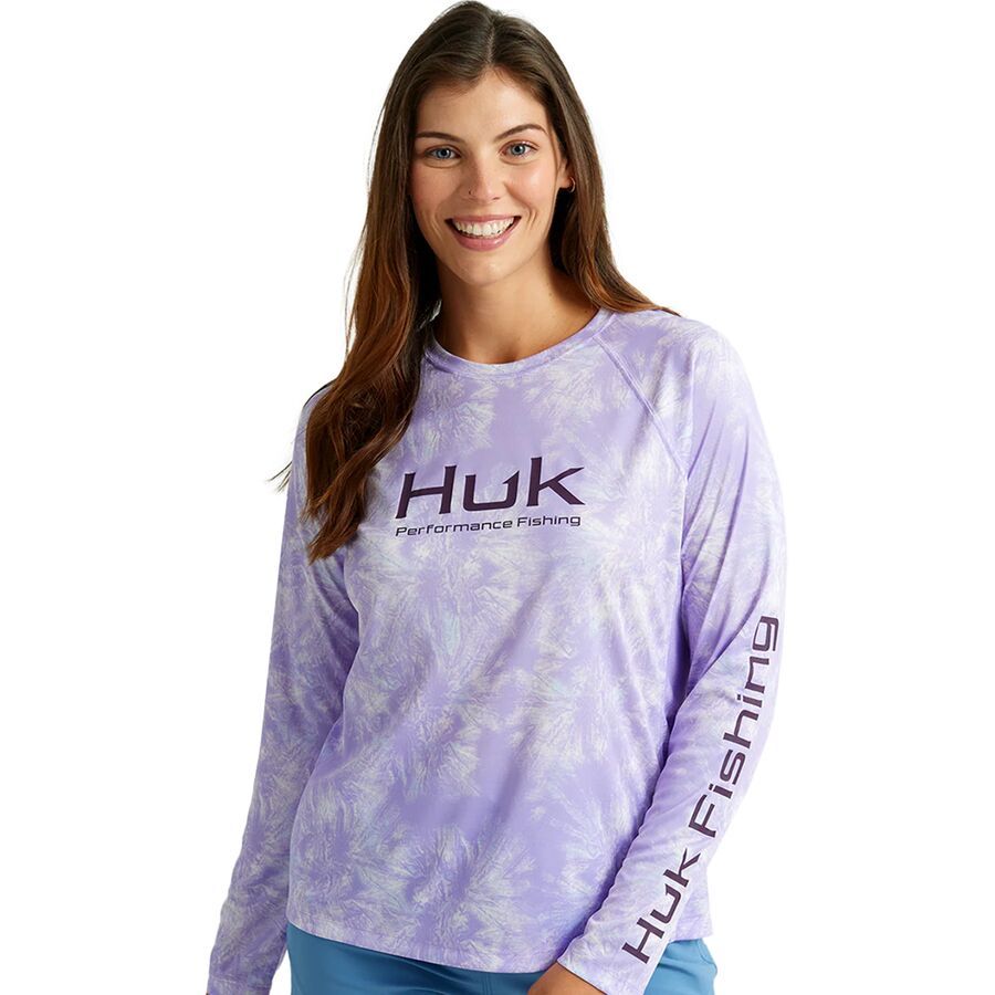 

Футболка Aqua Dye Pursuit Crew Top - женская Huk Huk, Lavender, Синий, Футболка Aqua Dye Pursuit Crew Top - женская Huk Huk, Lavender
