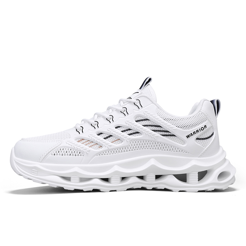 

Влагоотводящие, износостойкие, легкие повседневные мужские туфли WARRIOR, White Black Khaki