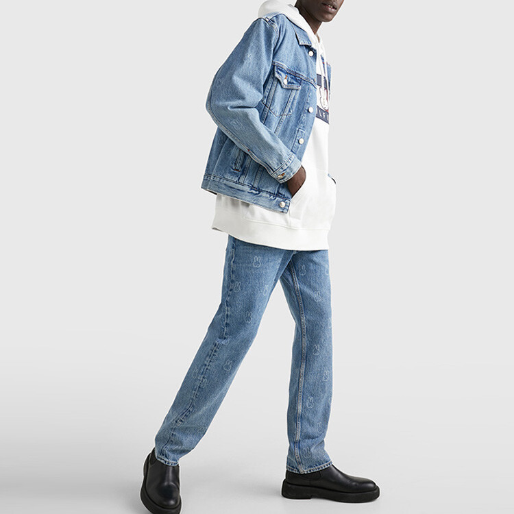 Miffy X Джинсовая куртка мужская джинсовая синяя Tommy Hilfiger, синий — фото 3