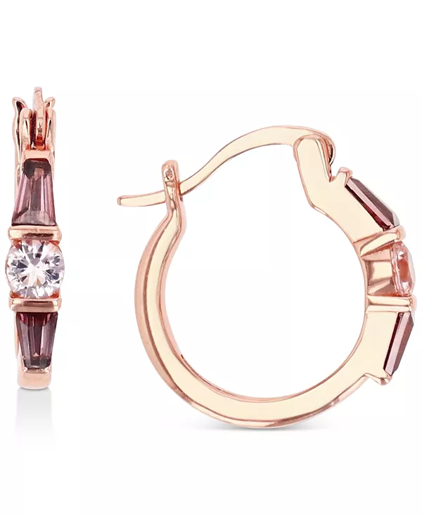 

Маленькие серьги-кольца с кубическим цирконием из стерлингового серебра с покрытием из розового золота 14 карат, 0,55 дюйма Macy'S, smokey