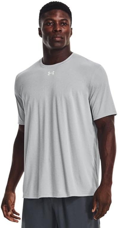 

Мужская свободная футболка с коротким рукавом Under Armour Team Tech Cardinal, Mod Gray Light Heather-White, Белый, Мужская свободная футболка с коротким рукавом Under Armour Team Tech Cardinal, Mod Gray Light Heather-White