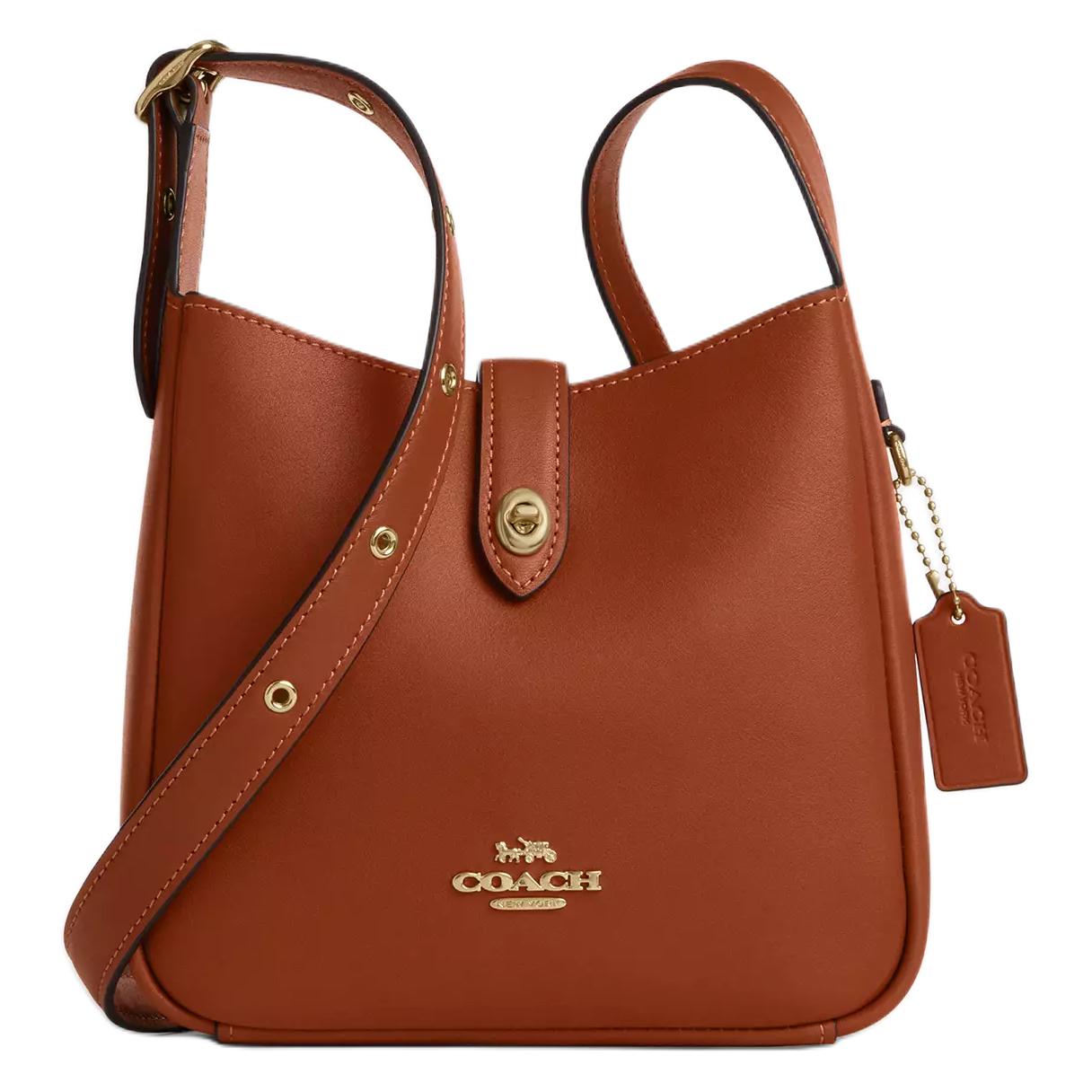 

COACH Кожаная сумка через плечо Хадли мини женская бежевая