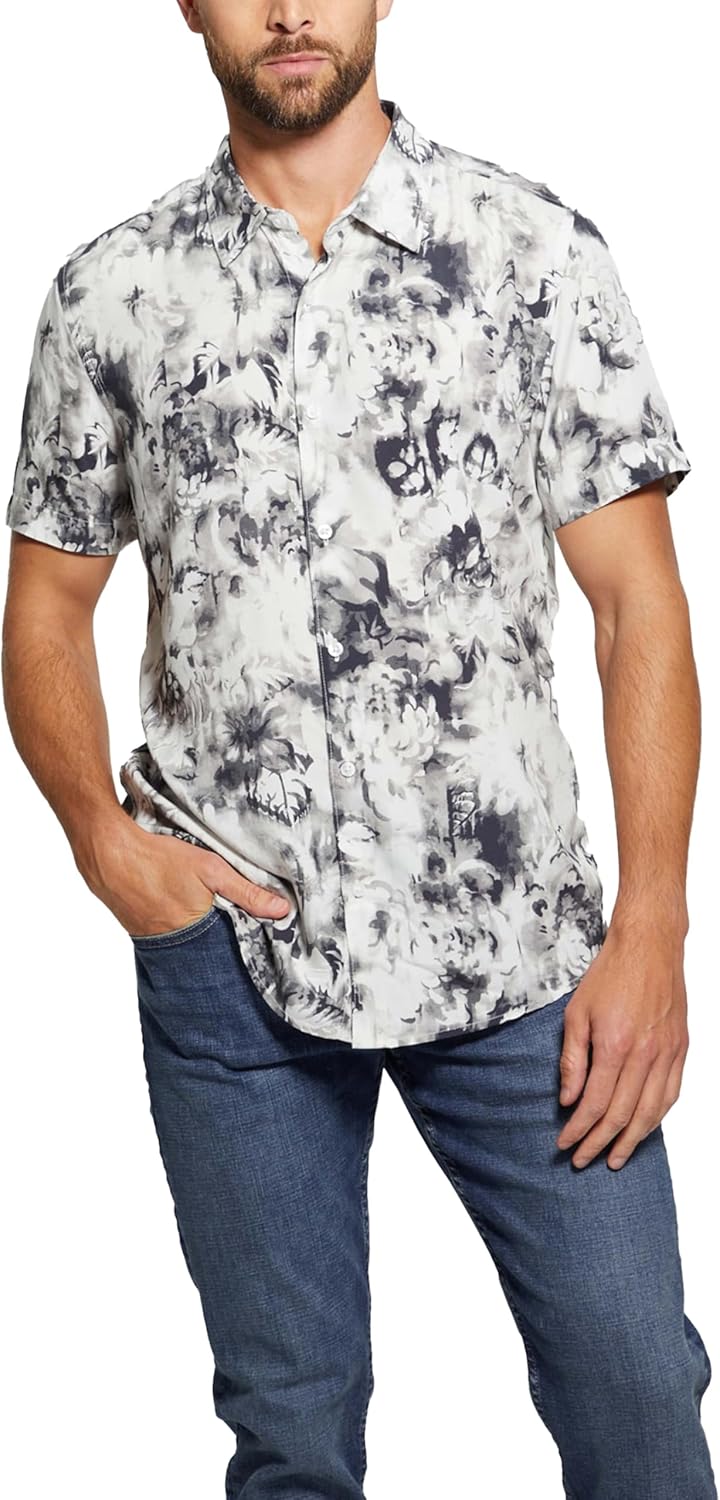

Мужская рубашка GUESS с коротким рукавом Wayco Sateen Floral, Flowing Floral Black