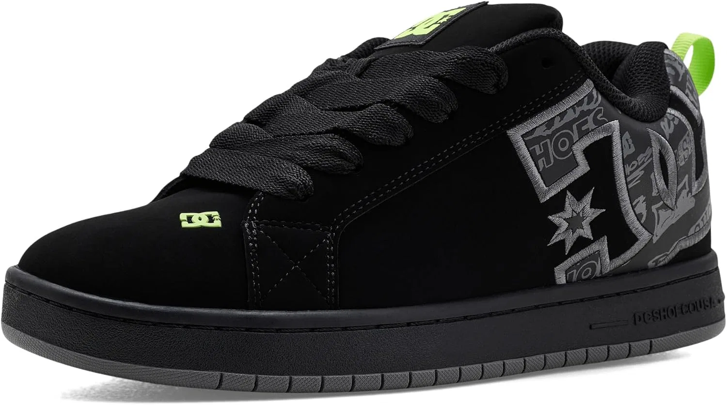 Кеды для скейтбординга DC Shoes Court Graffik, Black/Grey/Green
