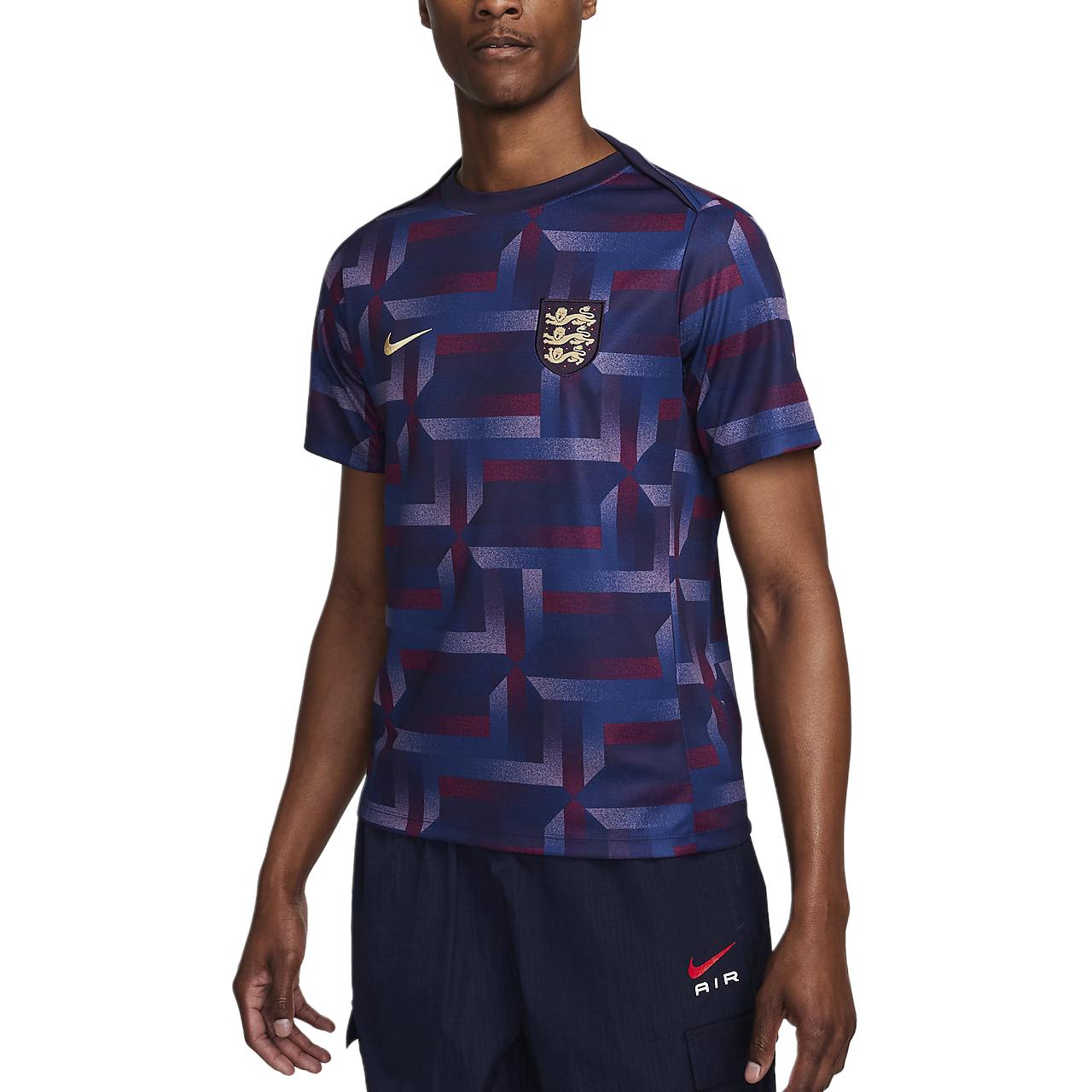 Академия Англии Pro Мужская футболка для предматчевой разминки Dri FIT Nike, Чернильно-фиолетовый — фото 4