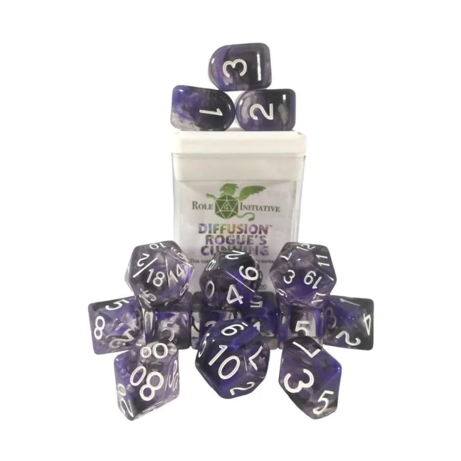 

Набор Diffusion Poly — Rogue's Cunning с цифрами (15), Class & Creature Dice - Poly Sets