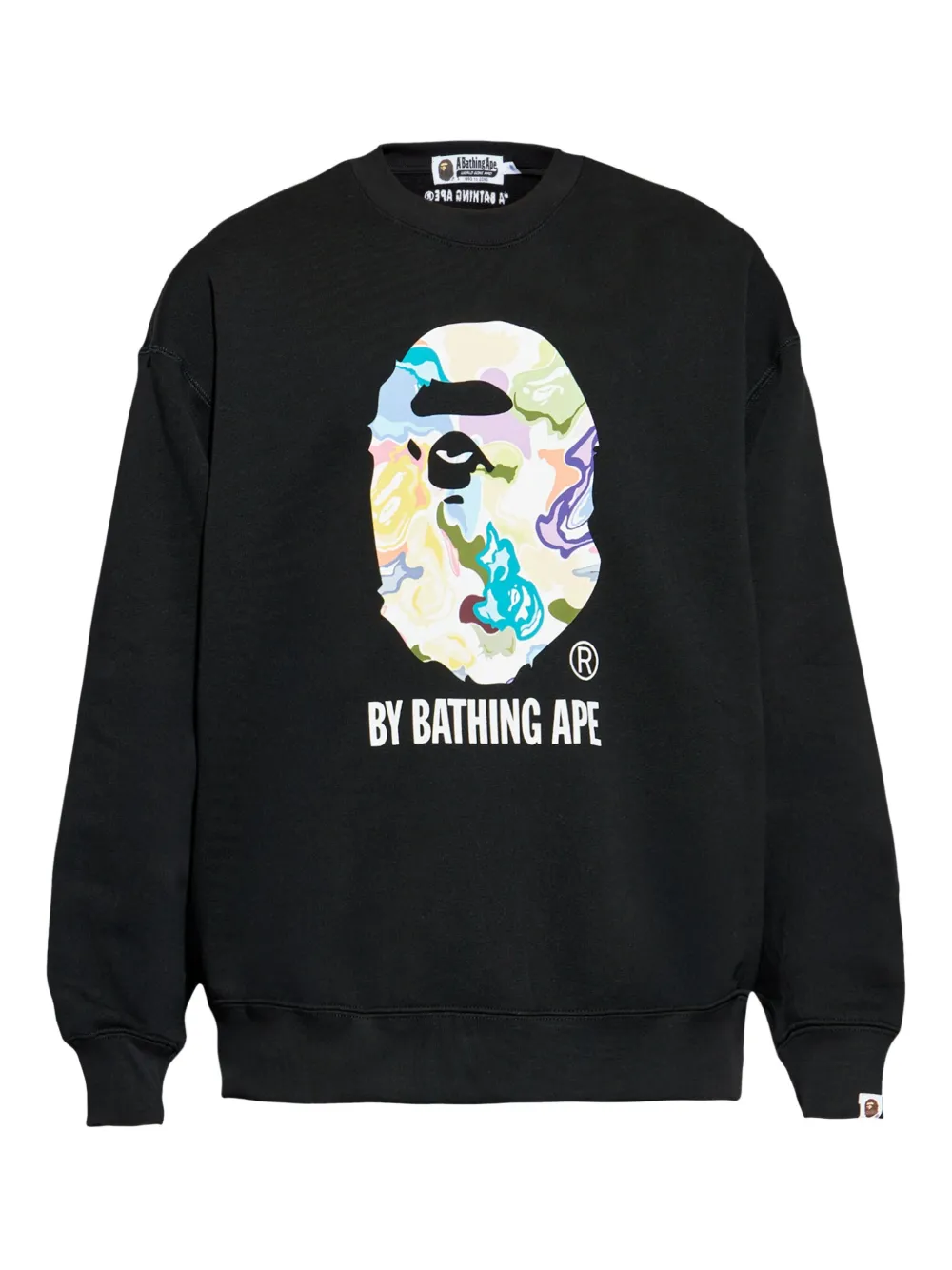 

Свитшот с графическим принтом и круглым вырезом A Bathing Ape, черный