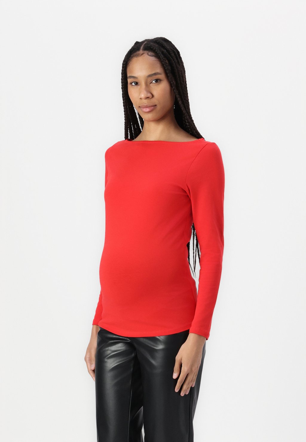 

Топ с длинными рукавами OLMLIVE LOVE BOATNECK ONLY MATERNITY, красный