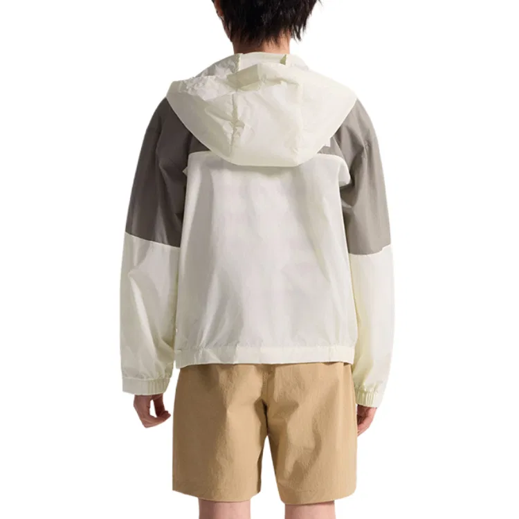 Детская куртка с капюшоном тонкая THE NORTH FACE, Dune White Gravel Gray — фото 3