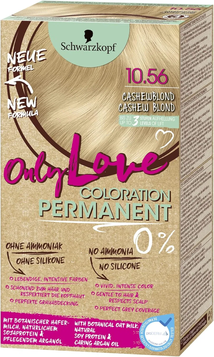 Стойкая краска для волос ONLY LOVE Cashew Blonde, 3 x 143 мл Only Love