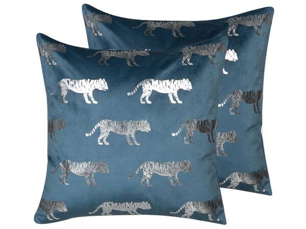 

Подушка Beliani 2 шт BLUEBELL, 45x45x45 см цвет blau/silber