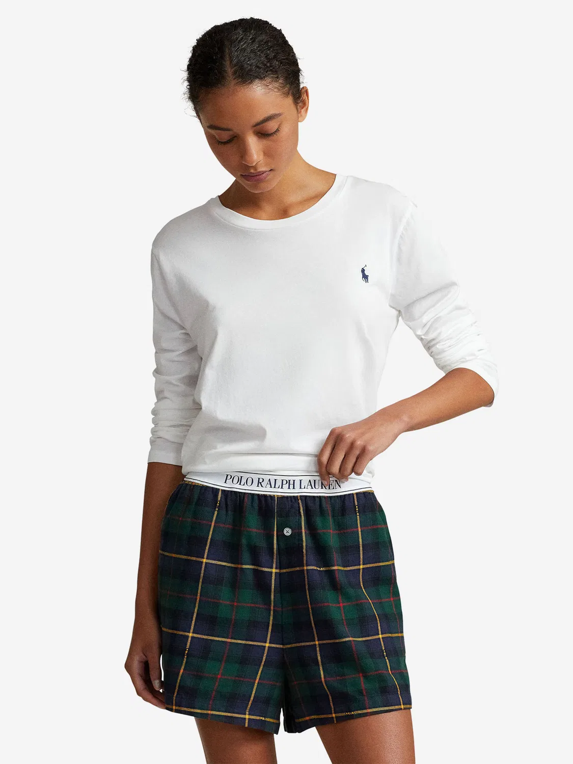Пижамные брюки Polo Ralph Lauren Cozy темно-синего цвета — фото 2
